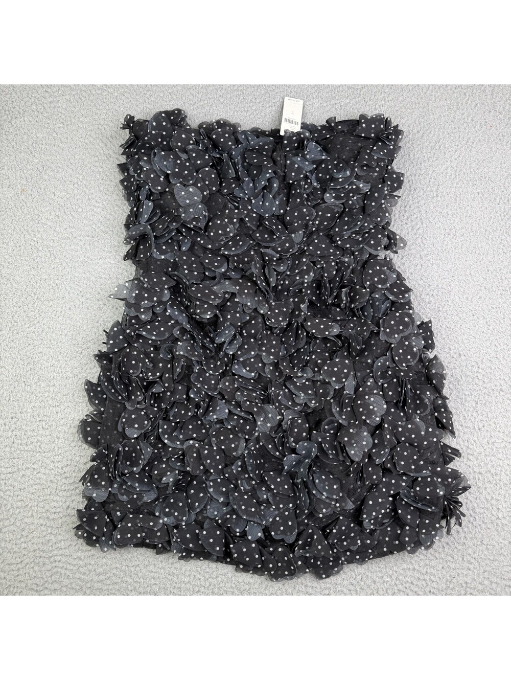 Anthropologie Maeve 3D Floral Polka Dot Mini Dress Size 6 Women Strapless Party